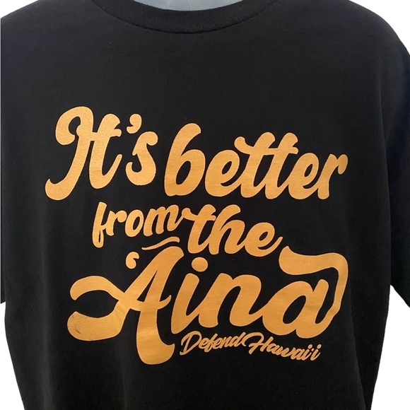 DEFEND HAWAII “It’s Better from the Aina” Hawaiian Tee Shirt Men XL - Picture 2 of 5